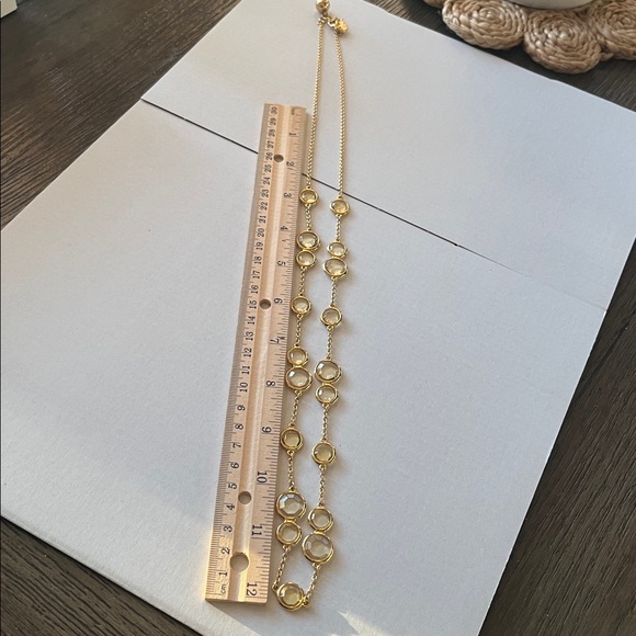 Kate Spade long Goldtone and glass necklace - Picture 7 of 12